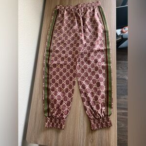 Gucci Monogram Silk Pants